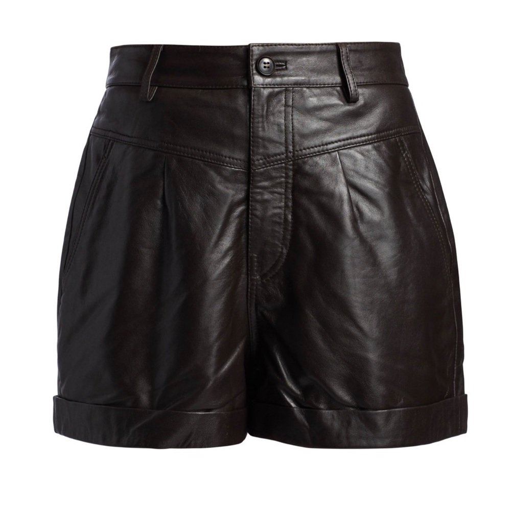 Land leather shorts